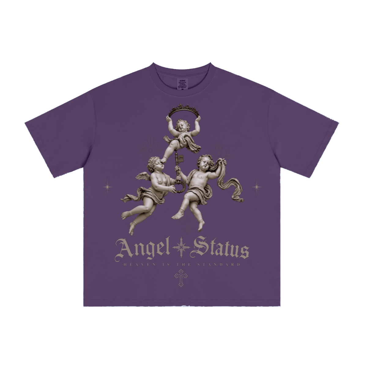 235GSM Men's Low-Shrink Cool-Touch Cotton T-Shirt Purple