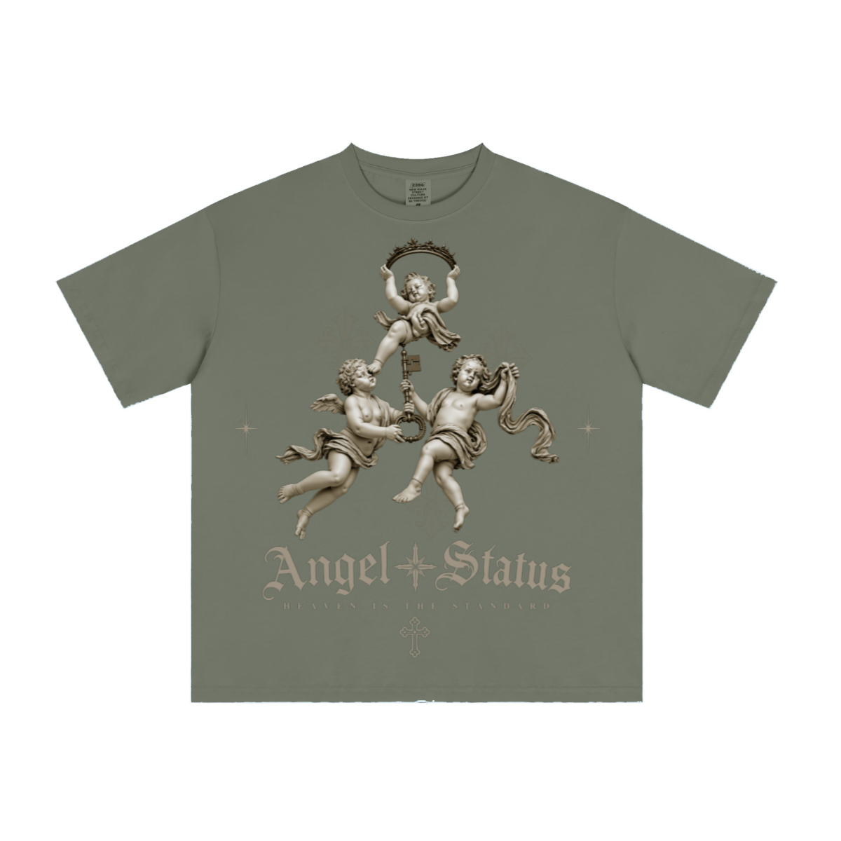 235GSM Men's Low-Shrink Cool-Touch Cotton T-Shirt Green