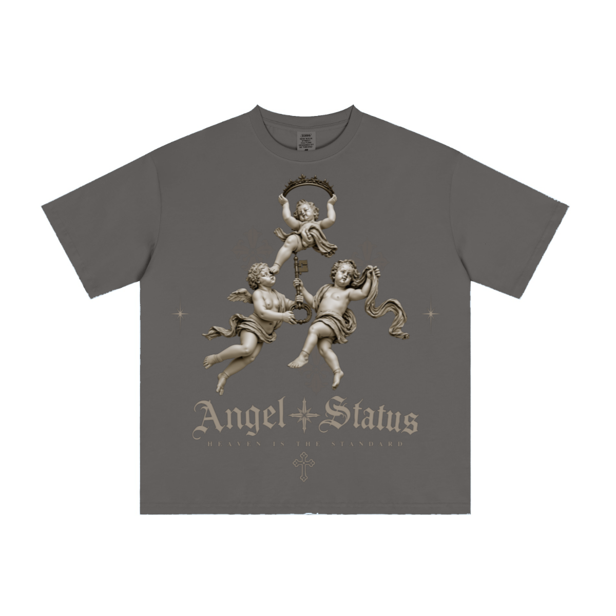 235GSM Men's Low-Shrink Cool-Touch Cotton T-Shirt Gray